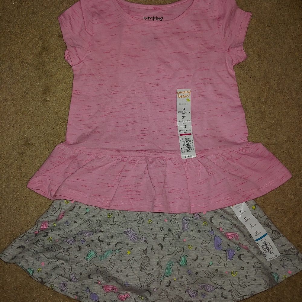 3T Jumping Beans Shirt and Skort Set